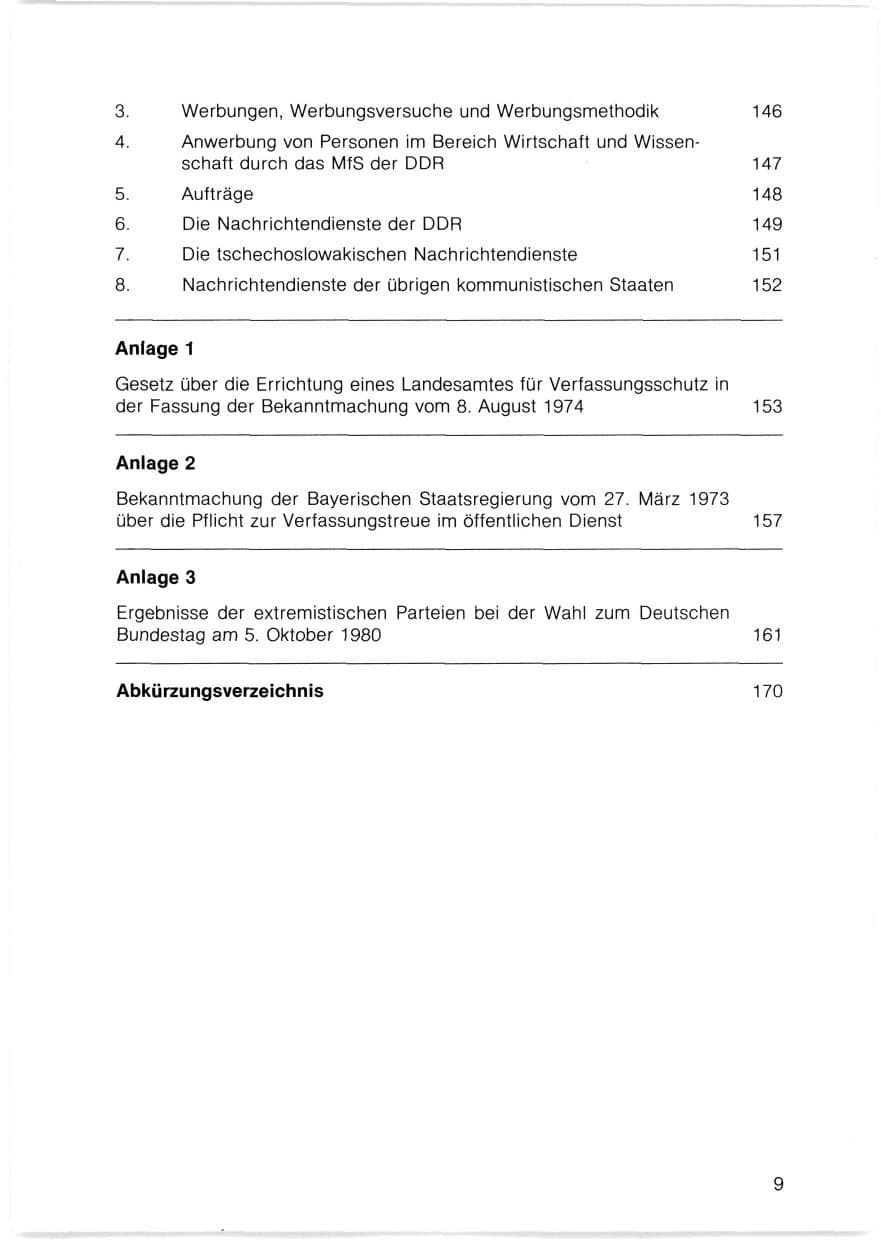 Seite 10 des Verfassungsschutzbericht 1980 Bayern