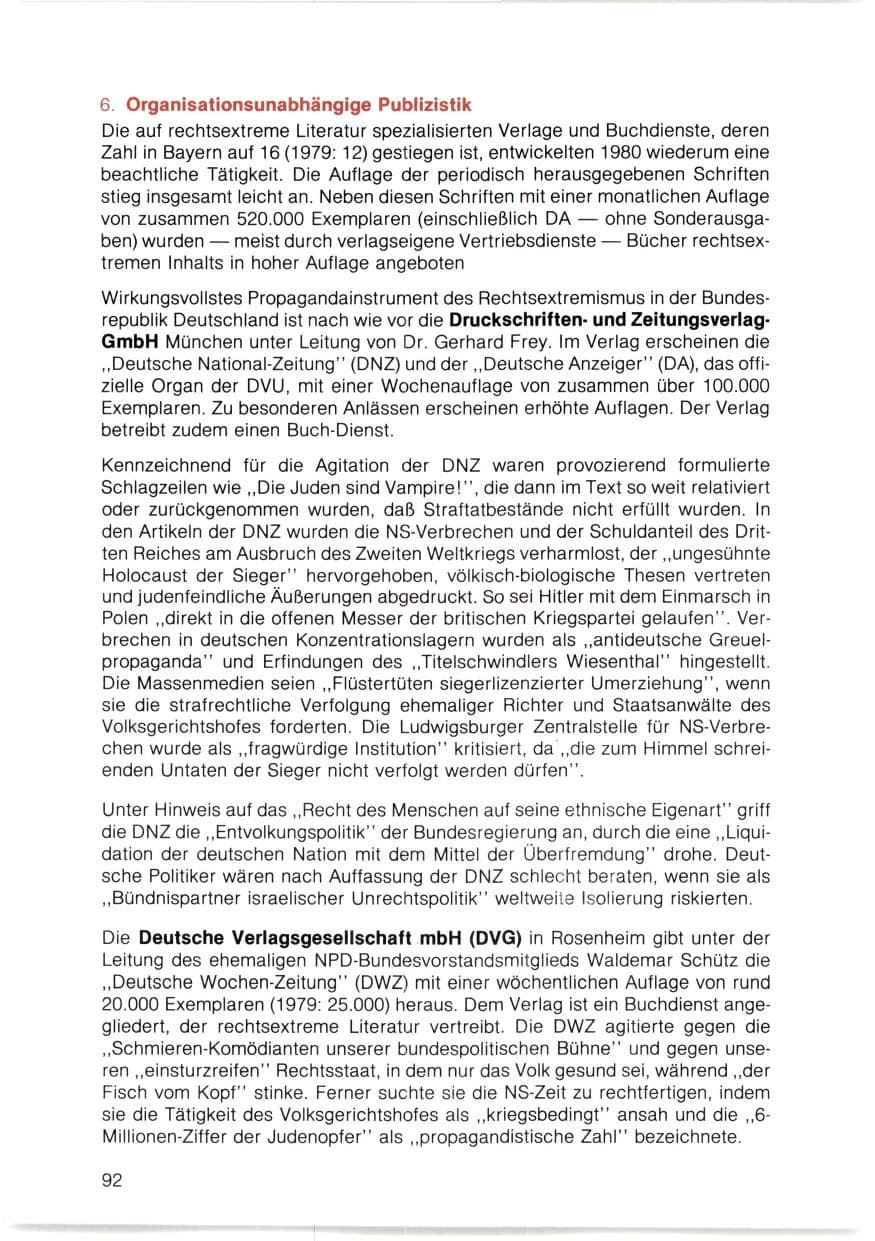 Seite 93 des Verfassungsschutzbericht 1980 Bayern