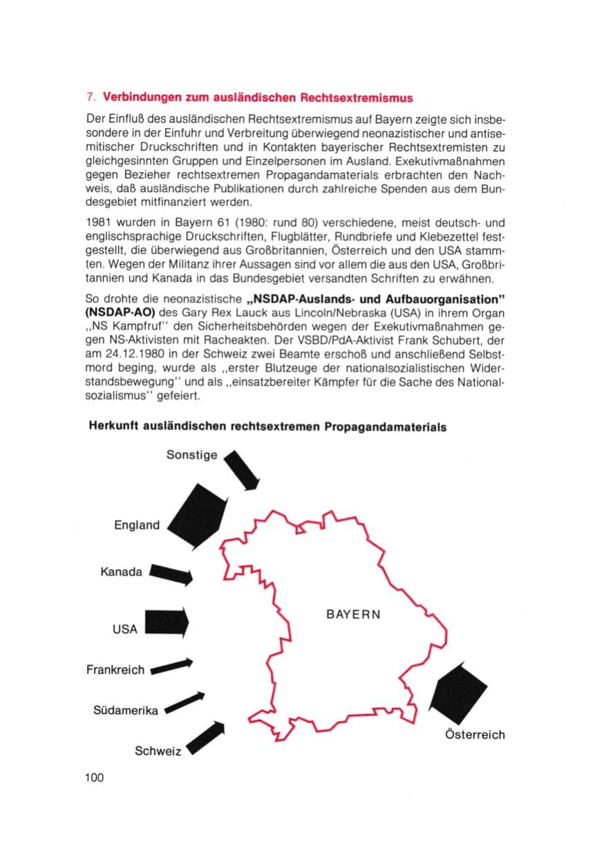 Seite 101 des Verfassungsschutzbericht 1981 Bayern