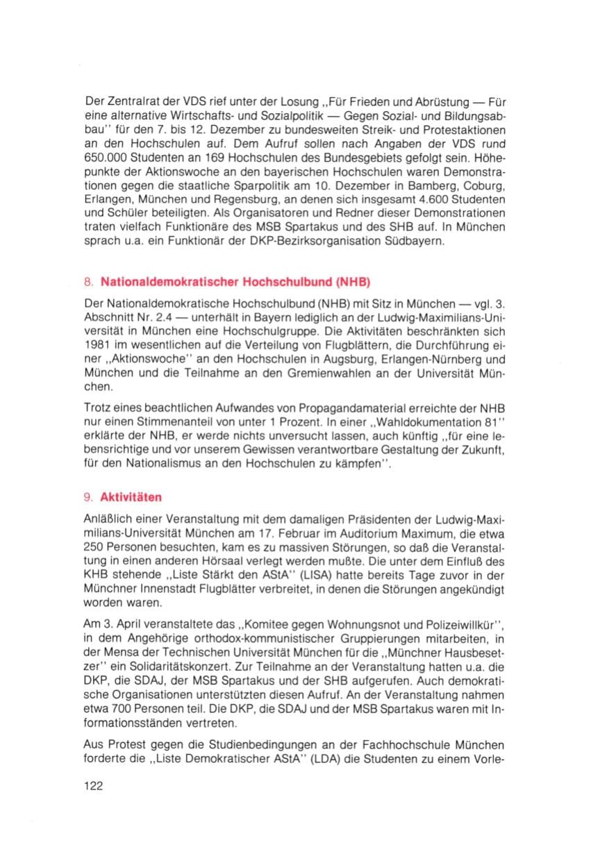 Seite 123 des Verfassungsschutzbericht 1981 Bayern
