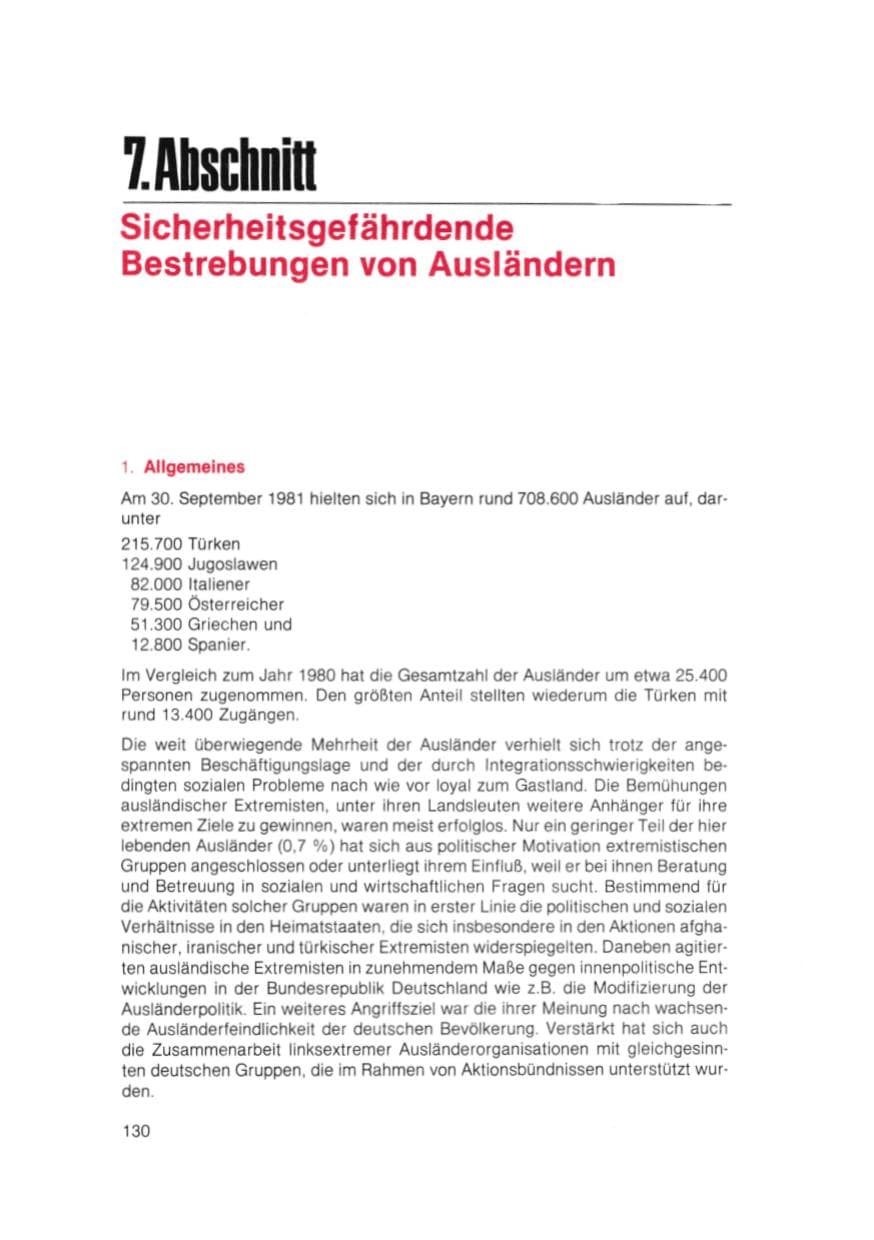 Seite 131 des Verfassungsschutzbericht 1981 Bayern