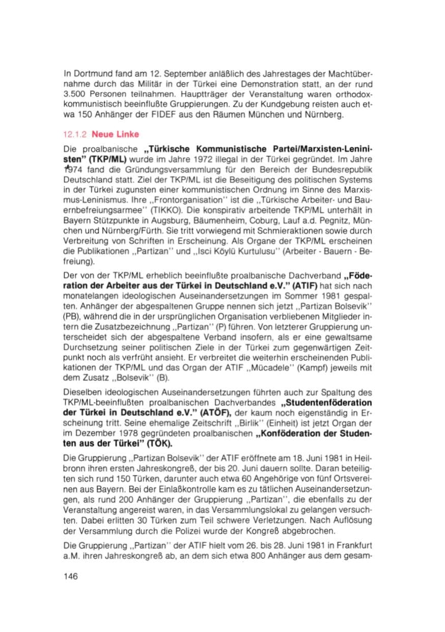 Seite 147 des Verfassungsschutzbericht 1981 Bayern
