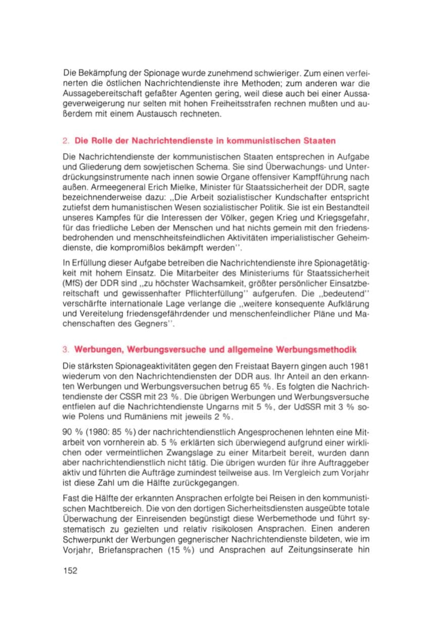 Seite 153 des Verfassungsschutzbericht 1981 Bayern