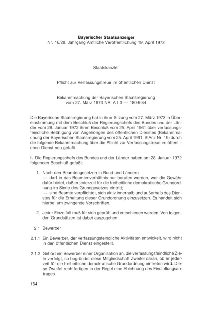 Seite 165 des Verfassungsschutzbericht 1981 Bayern