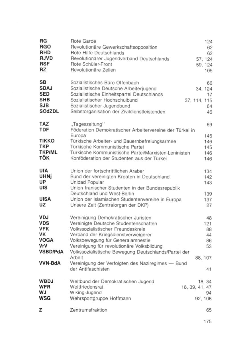 Seite 176 des Verfassungsschutzbericht 1981 Bayern