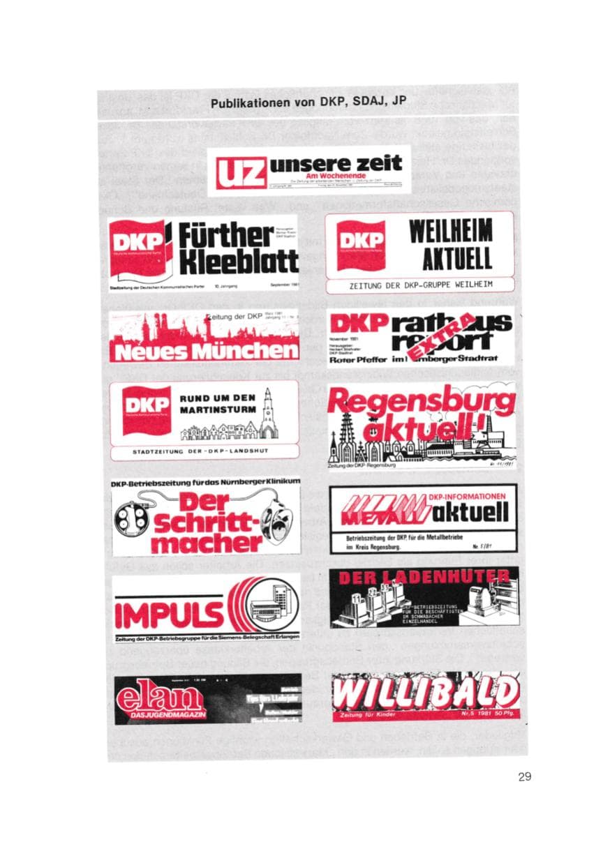 Seite 30 des Verfassungsschutzbericht 1981 Bayern