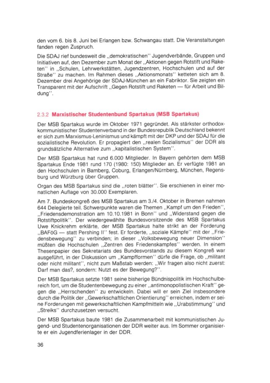Seite 37 des Verfassungsschutzbericht 1981 Bayern