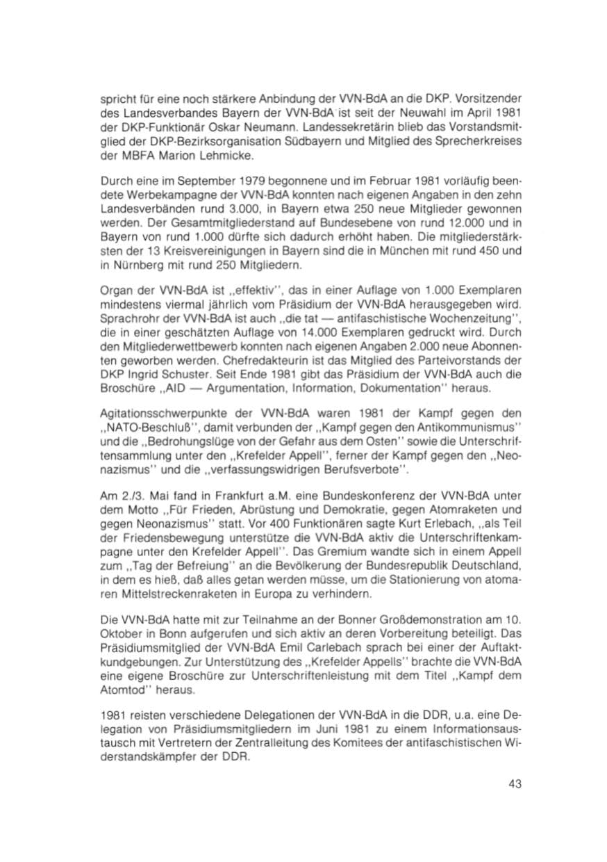 Seite 44 des Verfassungsschutzbericht 1981 Bayern