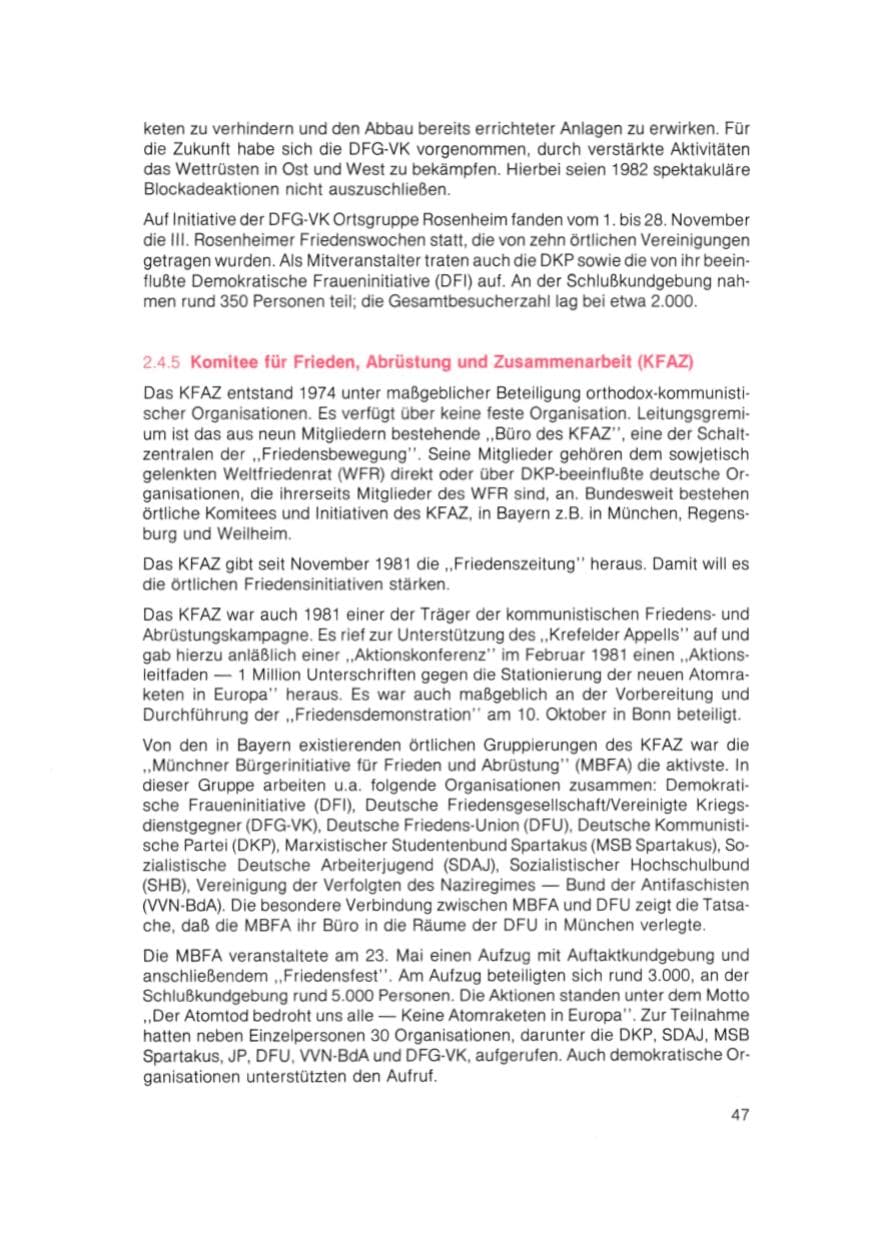 Seite 48 des Verfassungsschutzbericht 1981 Bayern