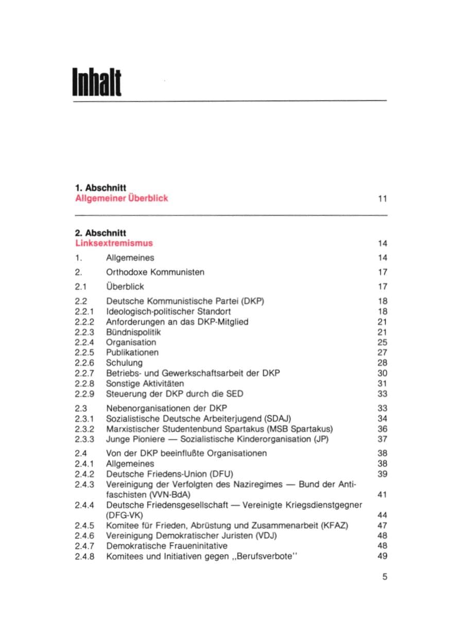 Seite 6 des Verfassungsschutzbericht 1981 Bayern
