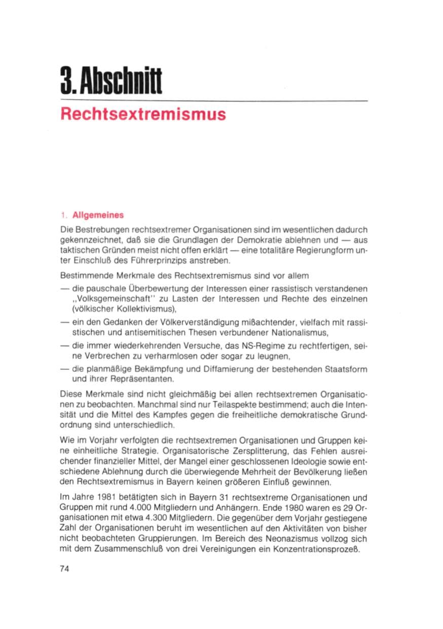 Seite 75 des Verfassungsschutzbericht 1981 Bayern