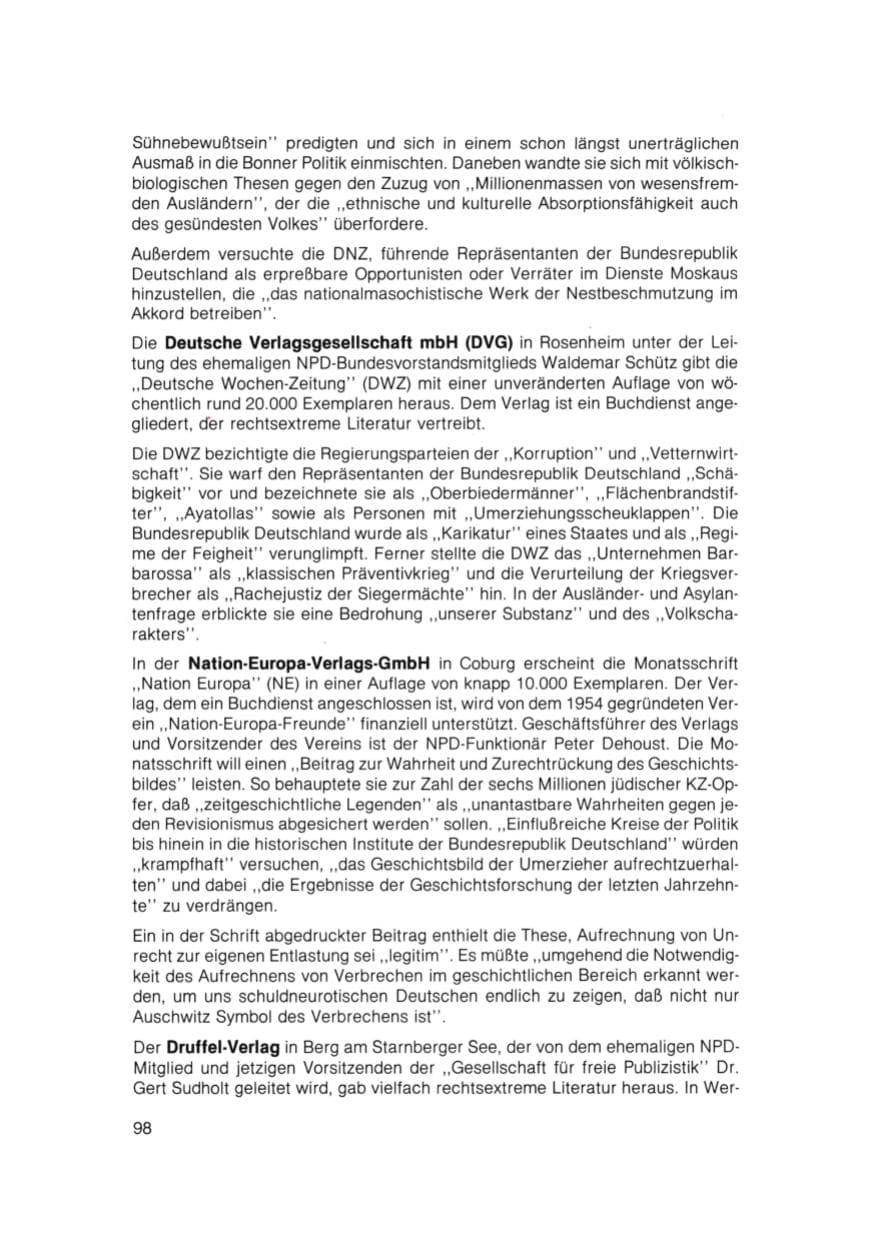 Seite 99 des Verfassungsschutzbericht 1981 Bayern
