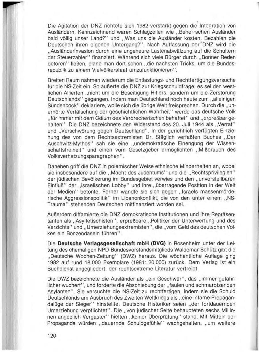 Seite 122 des Verfassungsschutzbericht 1982 Bayern