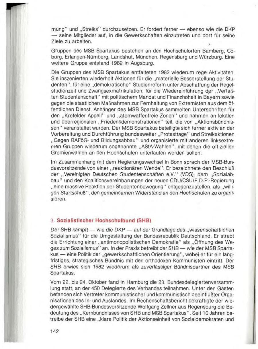 Seite 144 des Verfassungsschutzbericht 1982 Bayern