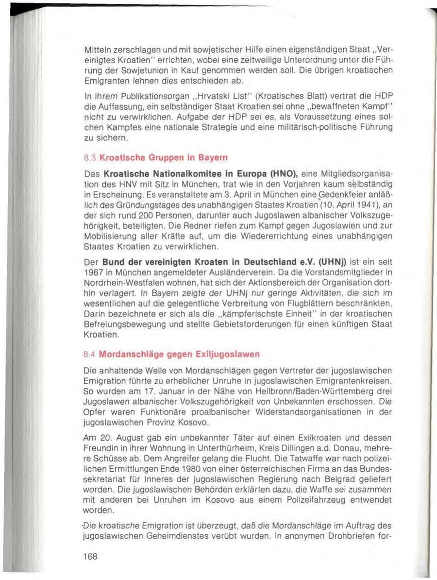 Seite 170 des Verfassungsschutzbericht 1982 Bayern