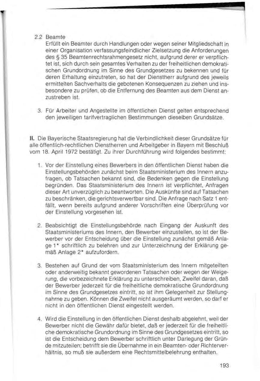 Seite 195 des Verfassungsschutzbericht 1982 Bayern