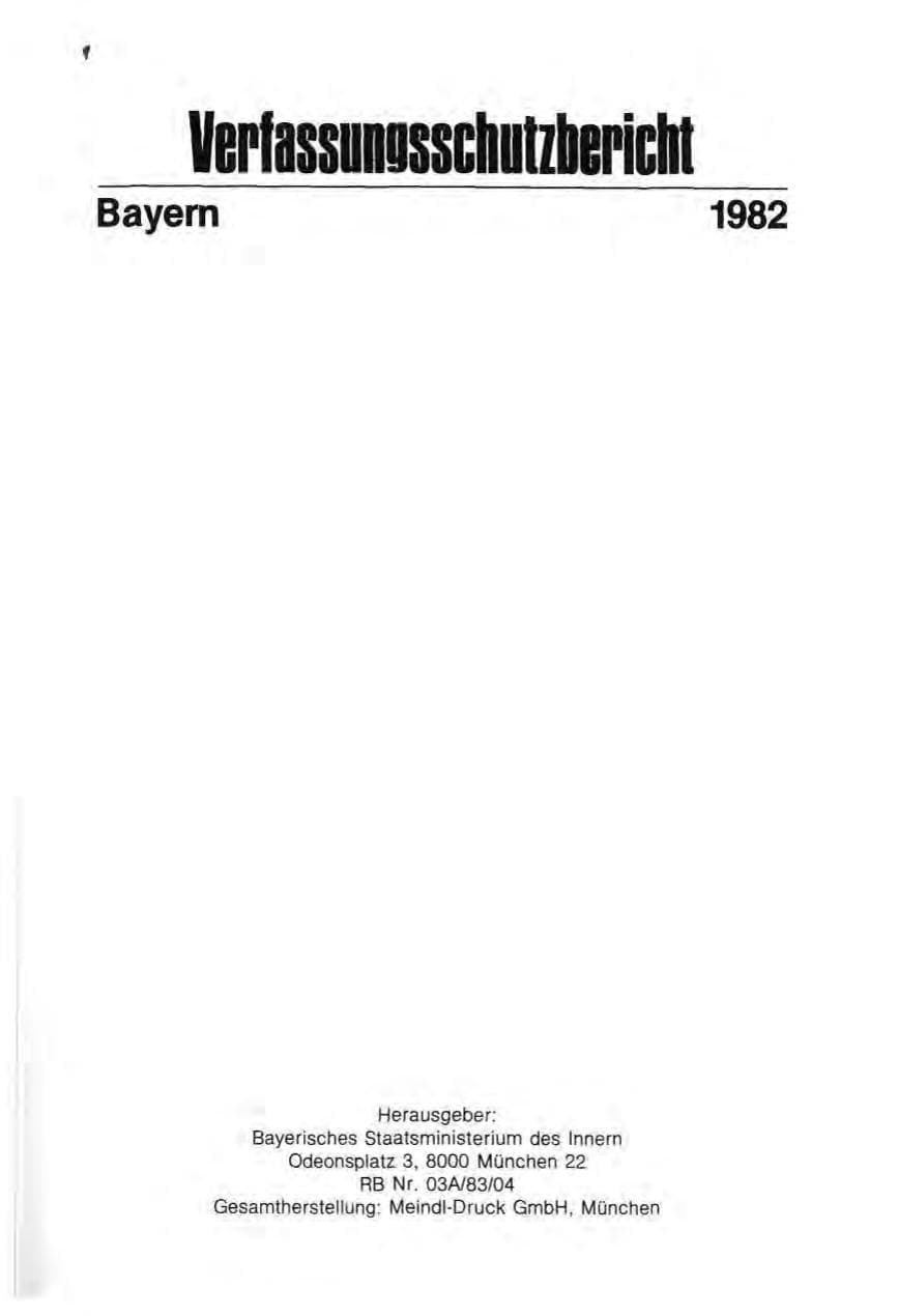 Seite 3 des Verfassungsschutzbericht 1982 Bayern