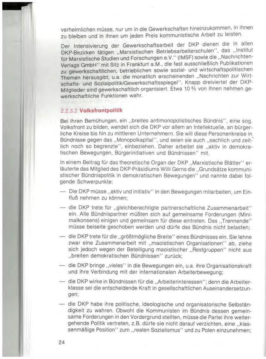 Seite 26 des Verfassungsschutzbericht 1982 Bayern