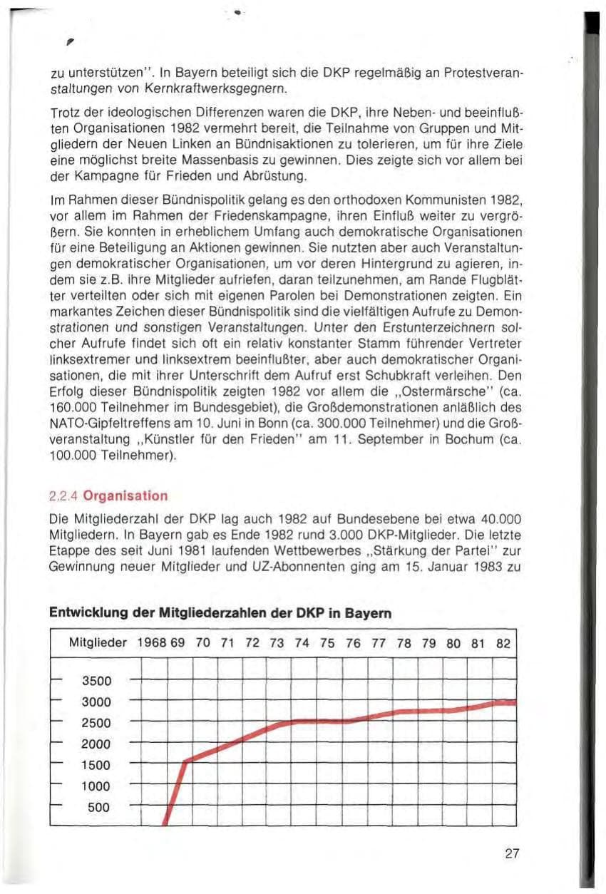 Seite 29 des Verfassungsschutzbericht 1982 Bayern