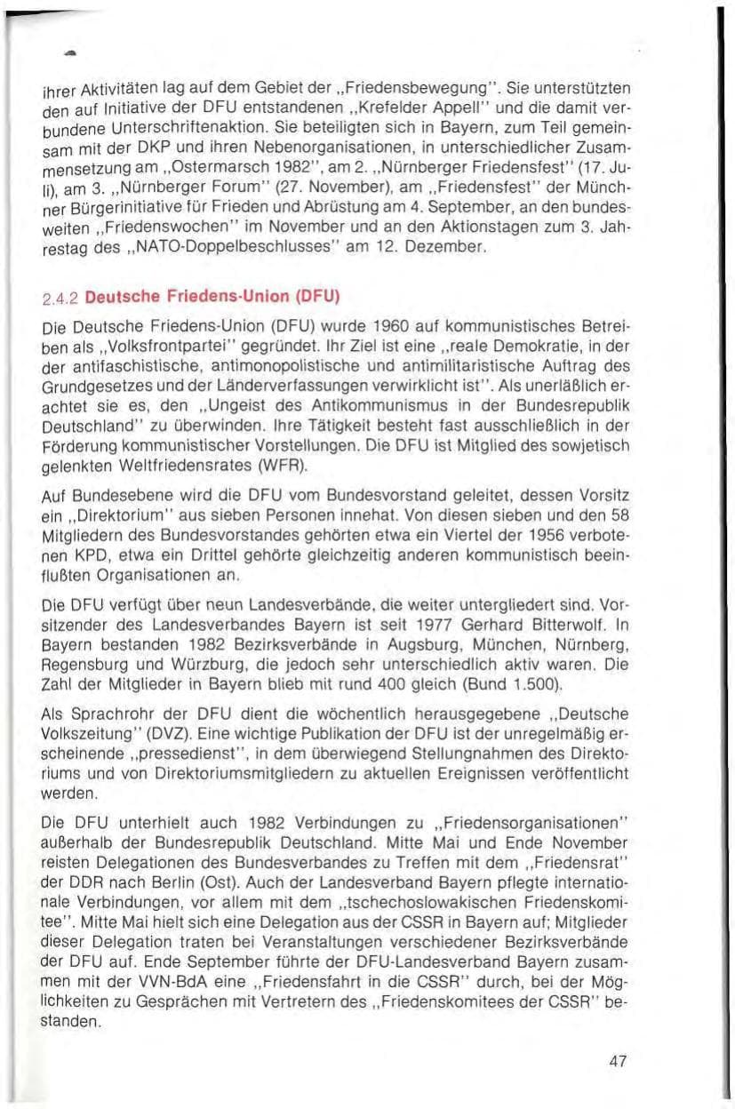 Seite 49 des Verfassungsschutzbericht 1982 Bayern