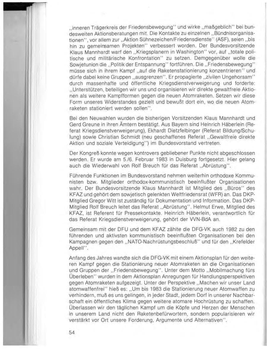 Seite 56 des Verfassungsschutzbericht 1982 Bayern