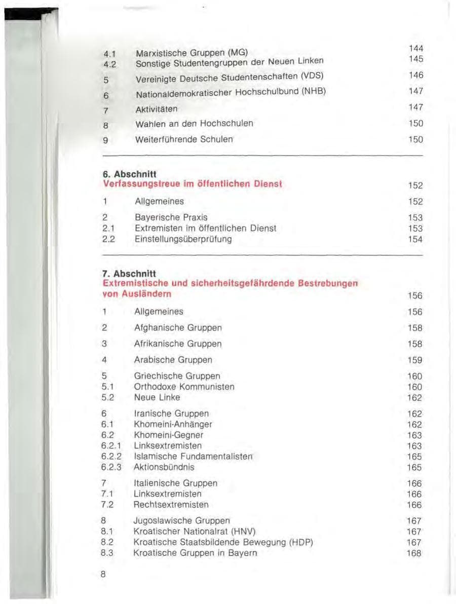 Seite 10 des Verfassungsschutzbericht 1982 Bayern