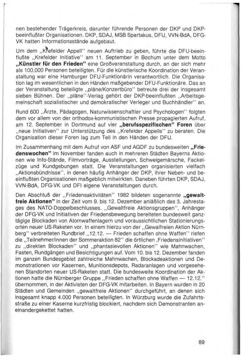 Seite 91 des Verfassungsschutzbericht 1982 Bayern