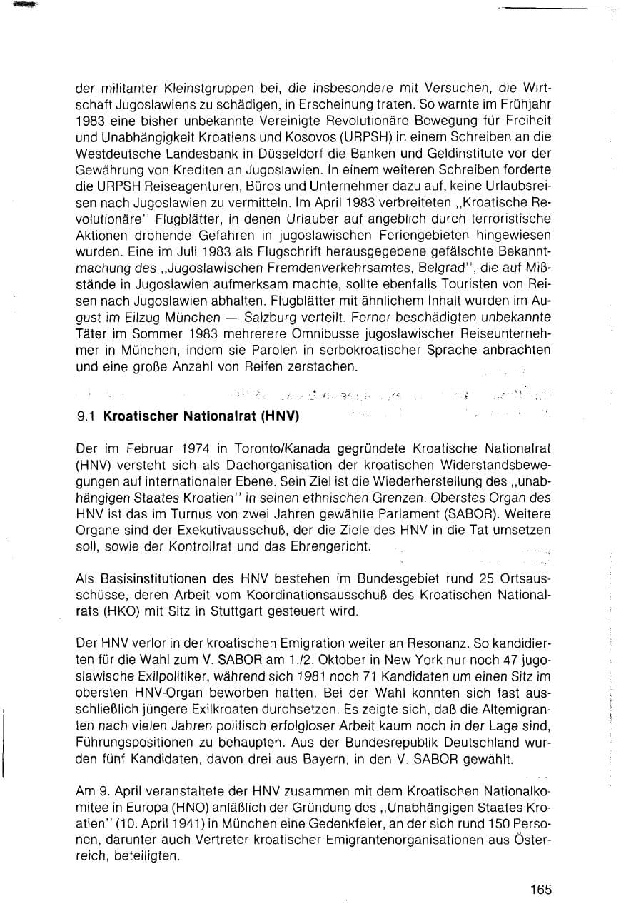 Seite 165 des Verfassungsschutzbericht 1983 Bayern