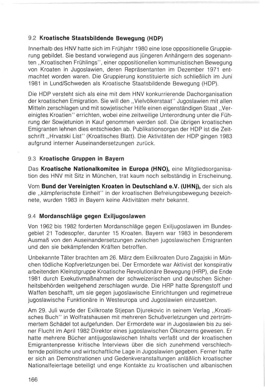 Seite 166 des Verfassungsschutzbericht 1983 Bayern