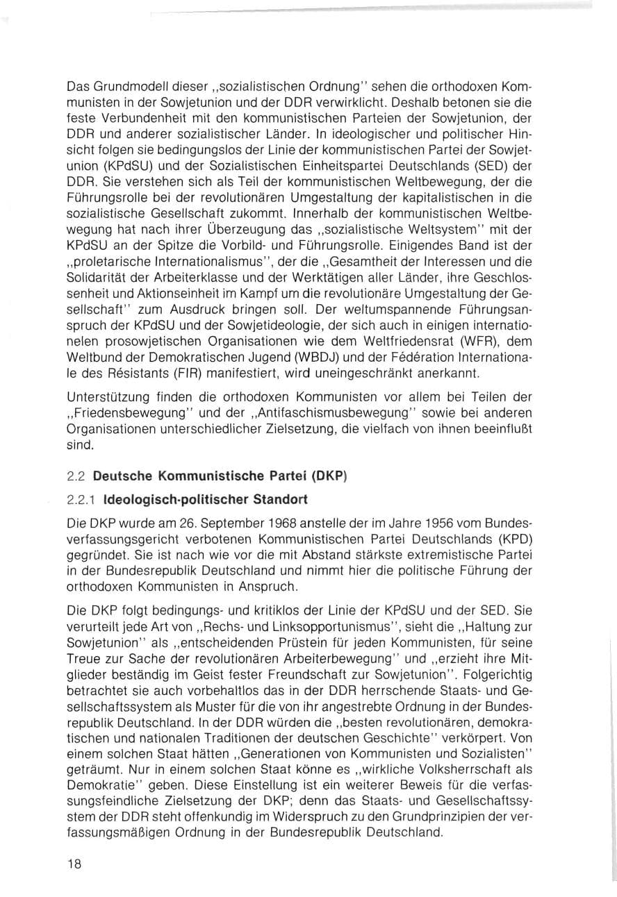 Seite 18 des Verfassungsschutzbericht 1983 Bayern