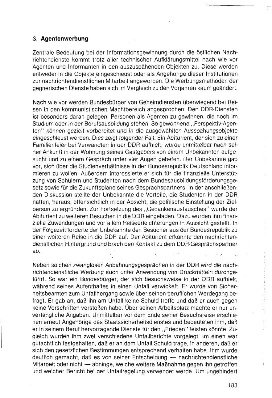 Seite 183 des Verfassungsschutzbericht 1983 Bayern