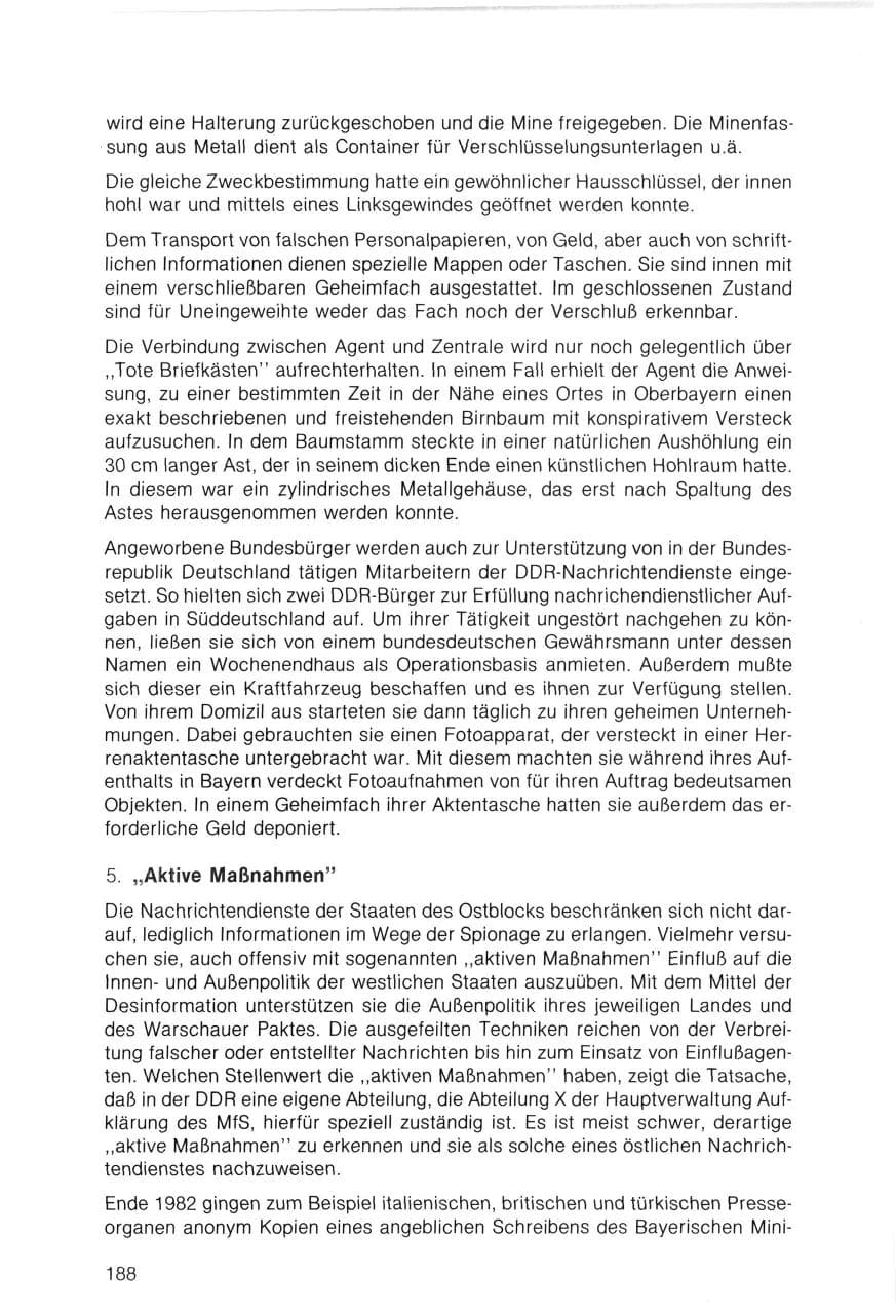Seite 188 des Verfassungsschutzbericht 1983 Bayern