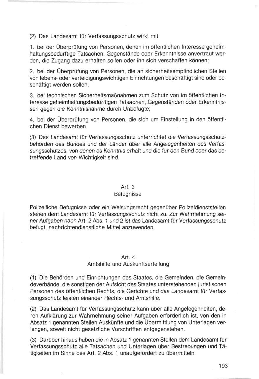 Seite 193 des Verfassungsschutzbericht 1983 Bayern