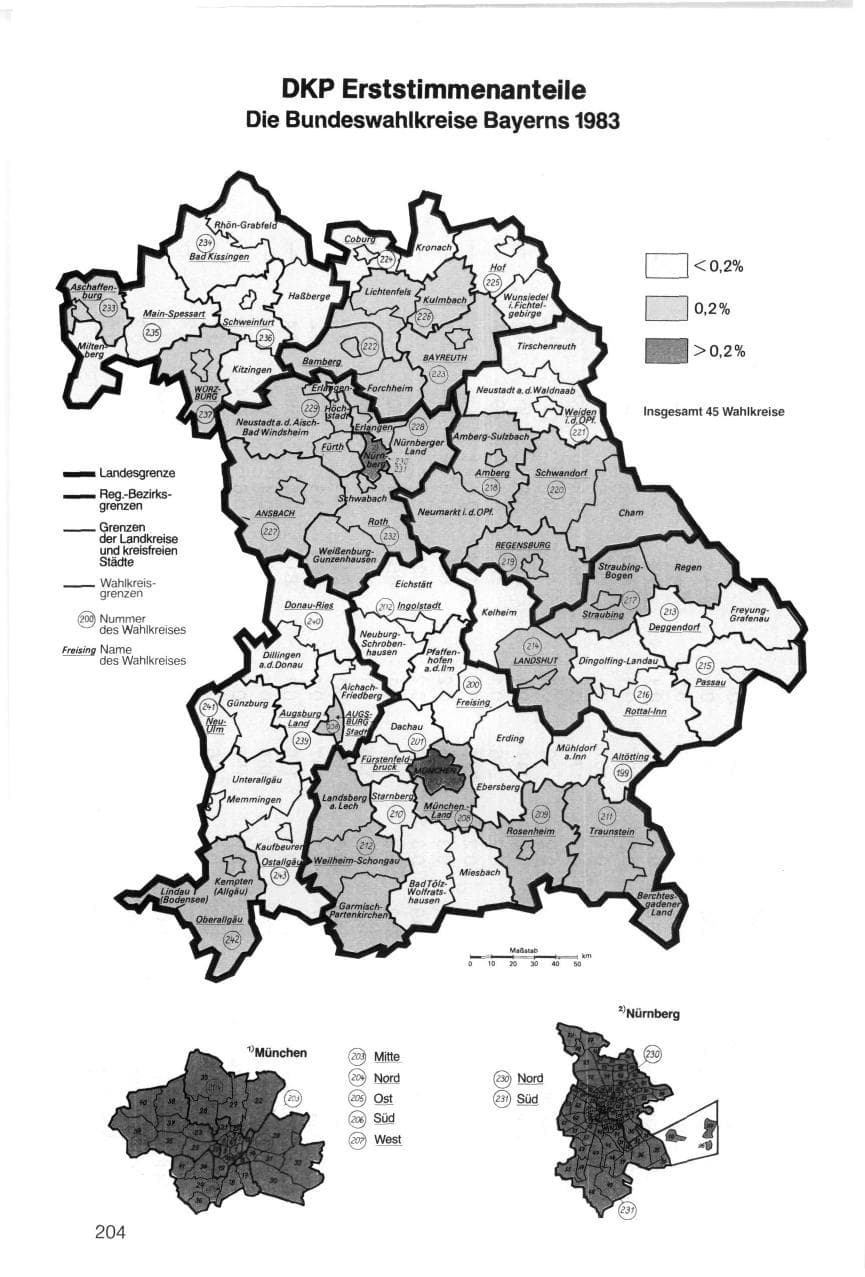 Seite 204 des Verfassungsschutzbericht 1983 Bayern