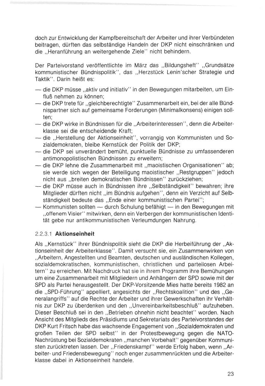 Seite 23 des Verfassungsschutzbericht 1983 Bayern