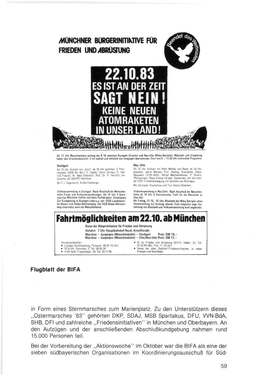 Seite 59 des Verfassungsschutzbericht 1983 Bayern