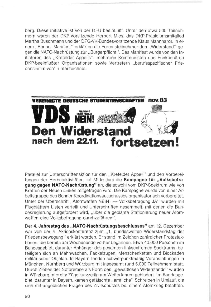Seite 90 des Verfassungsschutzbericht 1983 Bayern