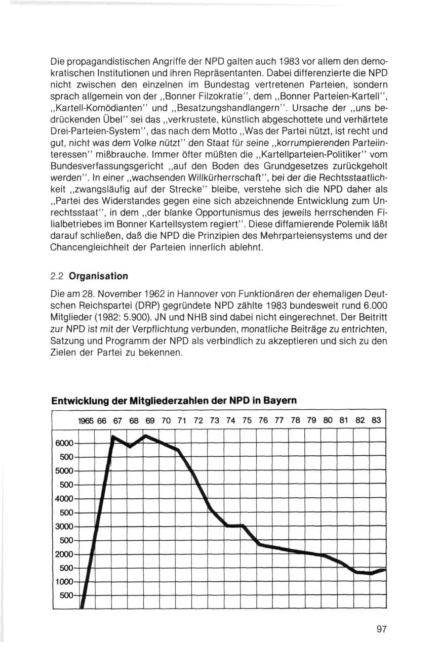 Seite 97 des Verfassungsschutzbericht 1983 Bayern