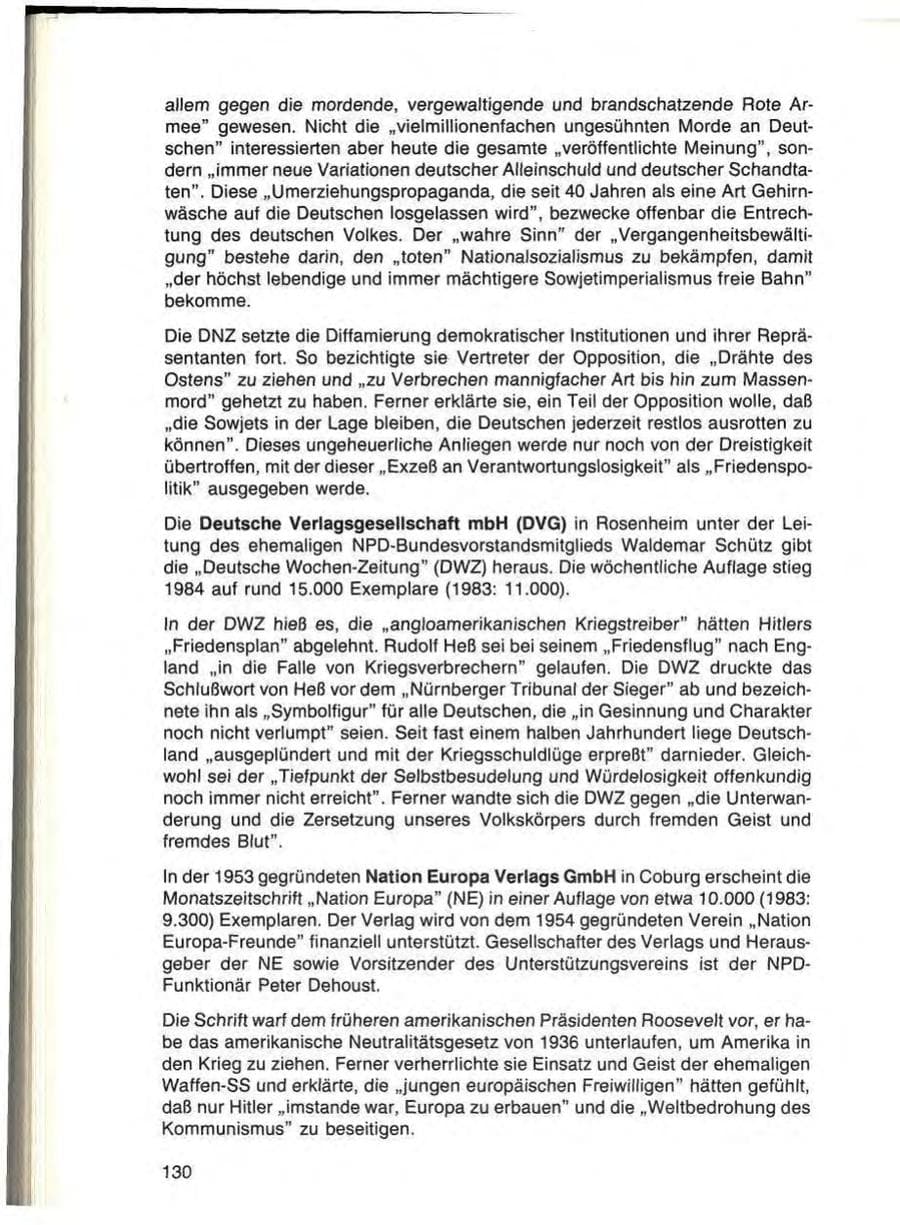 Seite 130 des Verfassungsschutzbericht 1984 Bayern