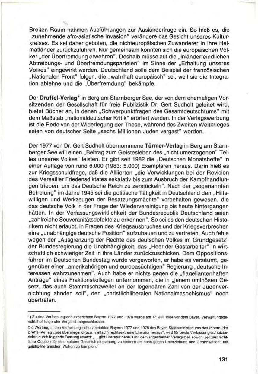 Seite 131 des Verfassungsschutzbericht 1984 Bayern