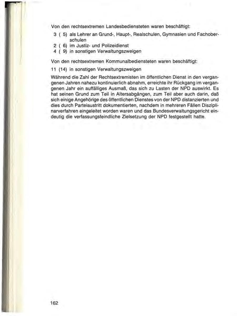 Seite 162 des Verfassungsschutzbericht 1984 Bayern