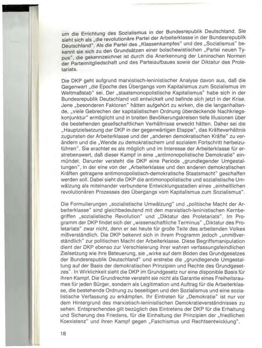 Seite 18 des Verfassungsschutzbericht 1984 Bayern