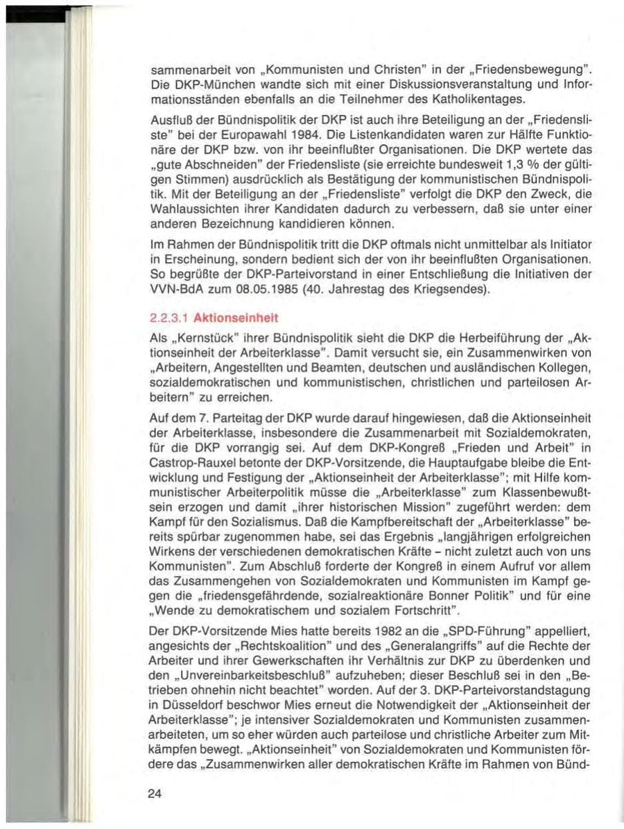 Seite 24 des Verfassungsschutzbericht 1984 Bayern