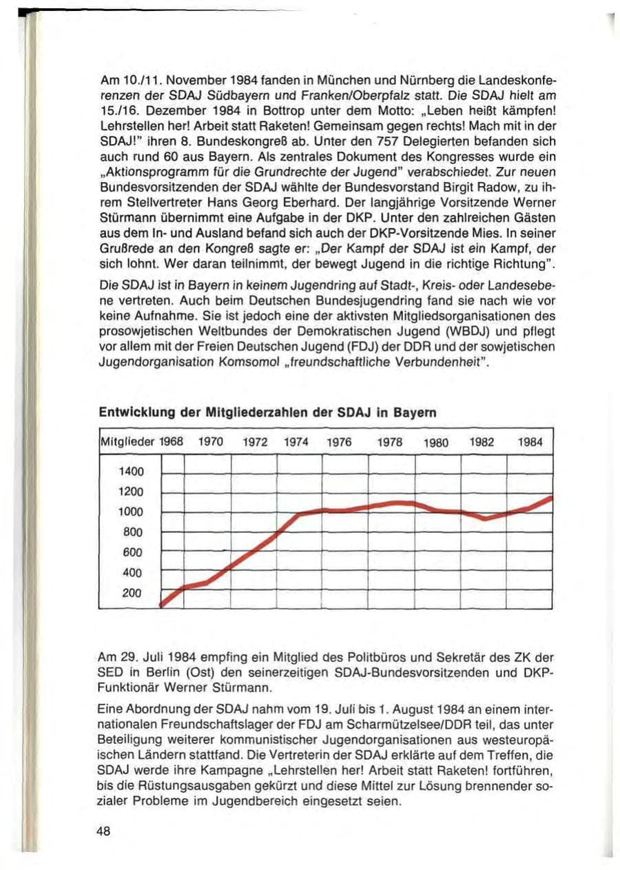 Seite 48 des Verfassungsschutzbericht 1984 Bayern
