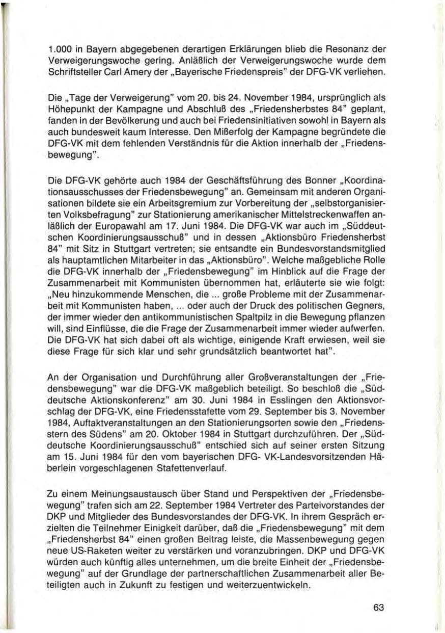 Seite 63 des Verfassungsschutzbericht 1984 Bayern