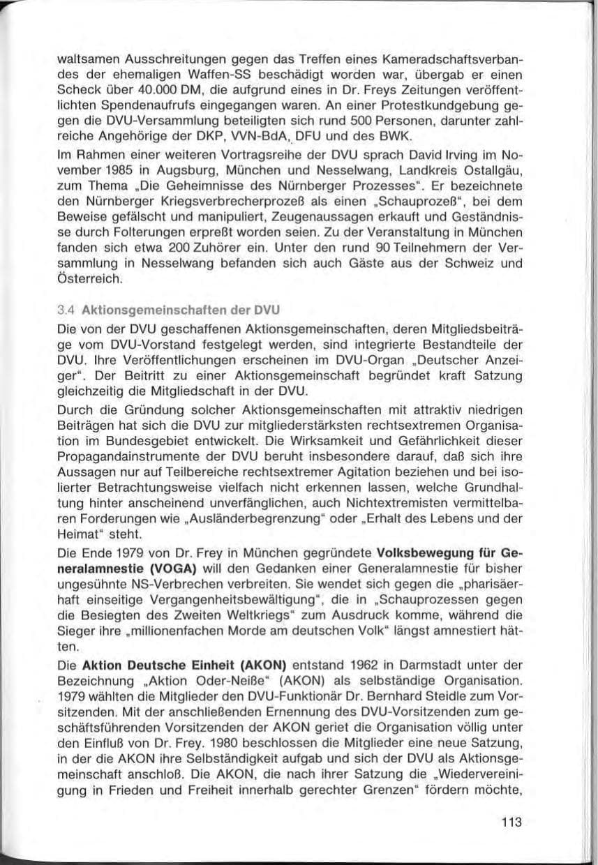 Seite 113 des Verfassungsschutzbericht 1985 Bayern