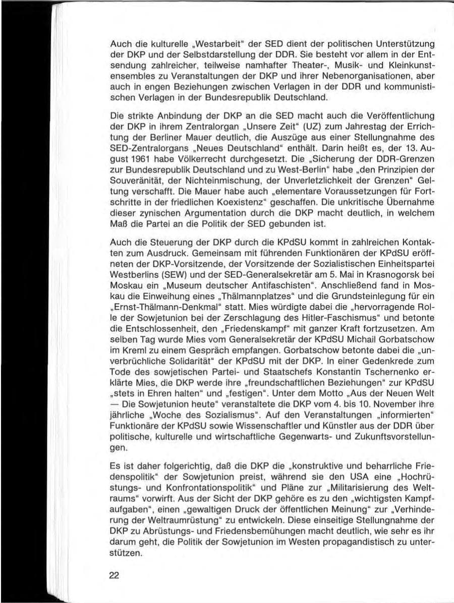Seite 22 des Verfassungsschutzbericht 1985 Bayern