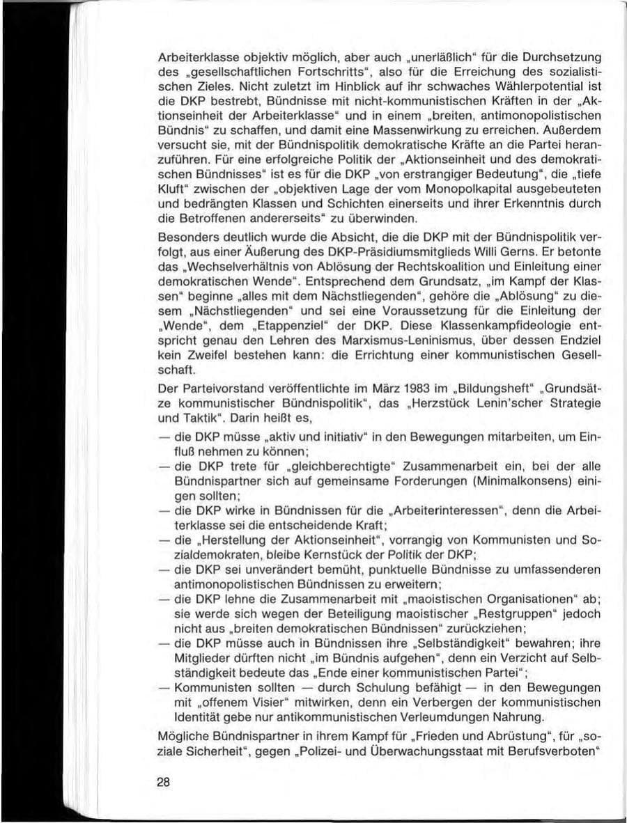 Seite 28 des Verfassungsschutzbericht 1985 Bayern