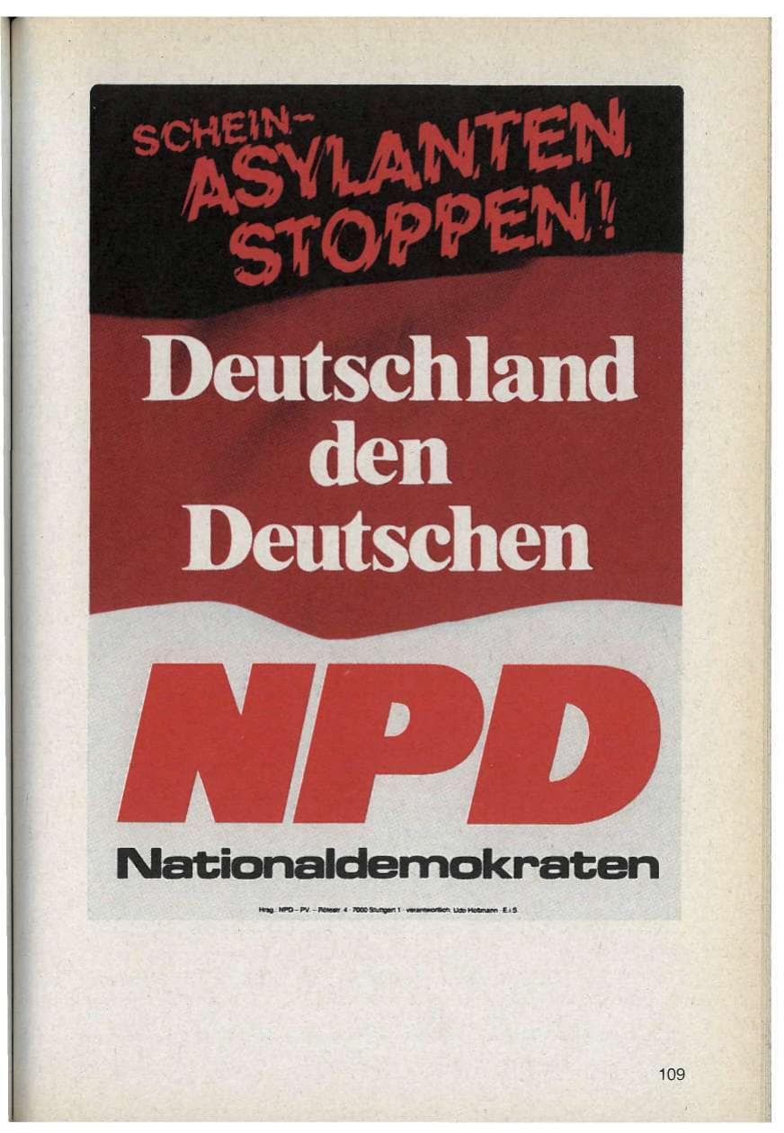 Seite 109 des Verfassungsschutzbericht 1986 Bayern