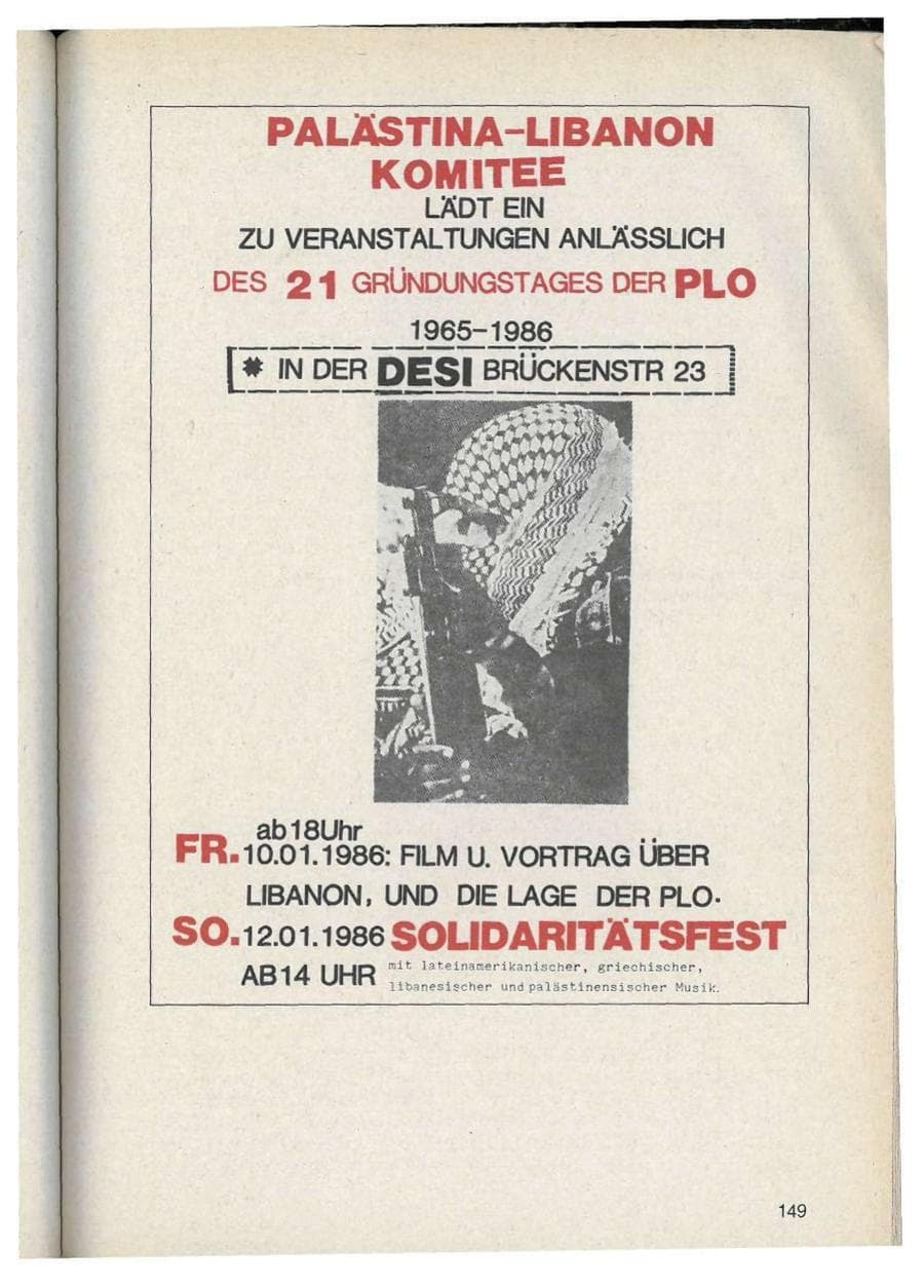 Seite 149 des Verfassungsschutzbericht 1986 Bayern